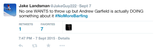 Illustration for article titled Taking A Stand: Andrew Garfield Has Announced That He Never Wants To Throw Up